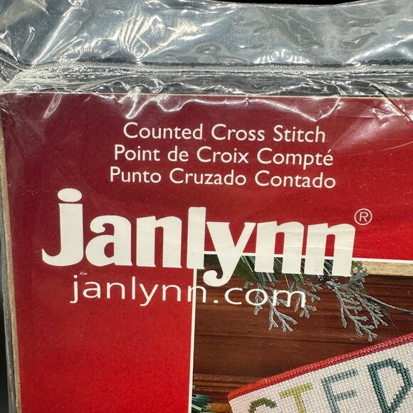 Janlynn Counted Cross Stitch Santa Stuff Christmas Stocking Kit 2009 Name White - Picture 4 of 9